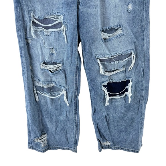 KanCan Ripped High Rise Wide Leg Cropped Jean women’s size 27 - Picture 7 of 11